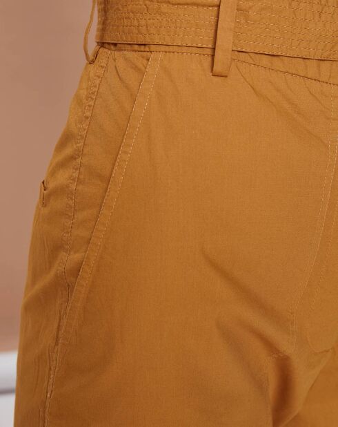 Pantalones cortos de popelina de comino Mano