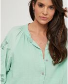 Chemise 100% Lin Ambre verte