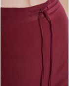 Pantalon en Crêpe de Soie Tiago noir tomate