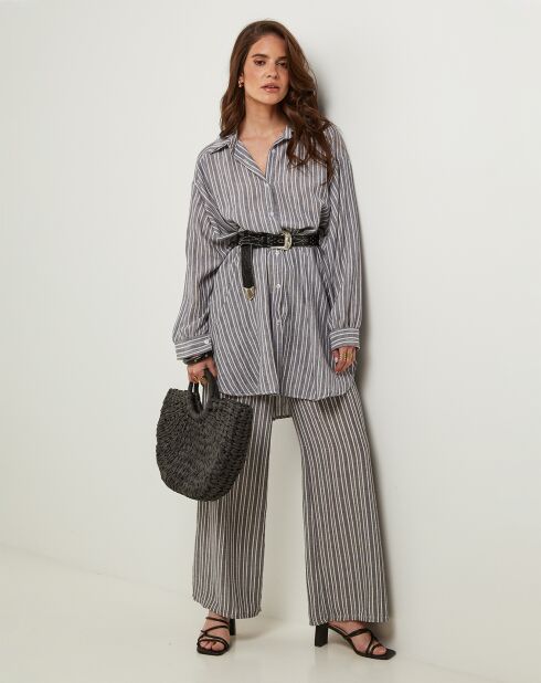 Chemise 100% Lin Veronique grise