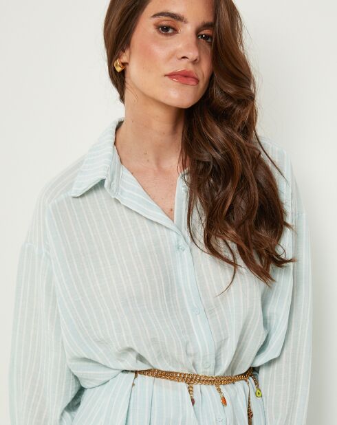 Chemise 100% Lin Veronique menthe