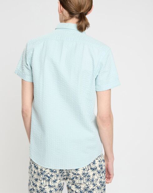 Chemise Regular Fit unie vert d'eau