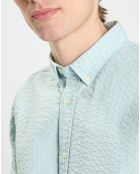 Chemise Regular Fit unie vert d'eau
