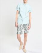 Chemise Regular Fit unie vert d'eau