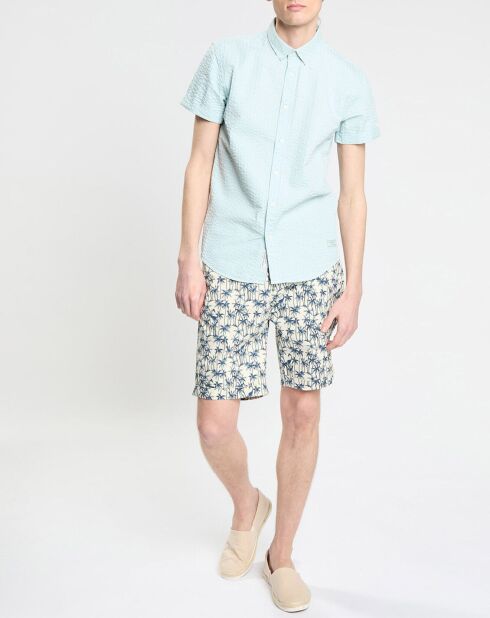 Chemise Regular Fit unie vert d'eau