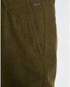 Pantalon à pinces en Laine mélangée kaki