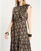 Robe print étoile de mer noire