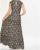 Robe print étoile de mer noire
