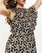 Robe print étoile de mer noire