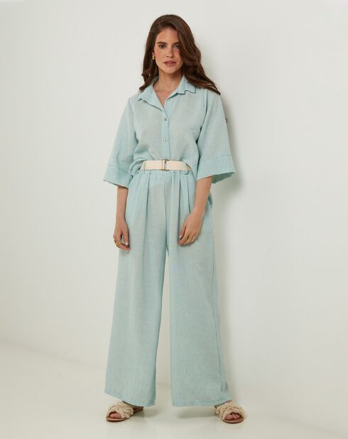 Chemise 100% Lin Jessy menthe