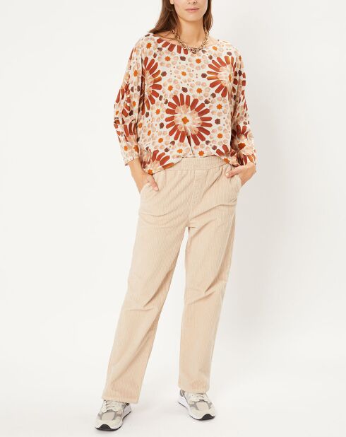 Tunique large Charlie terracotta