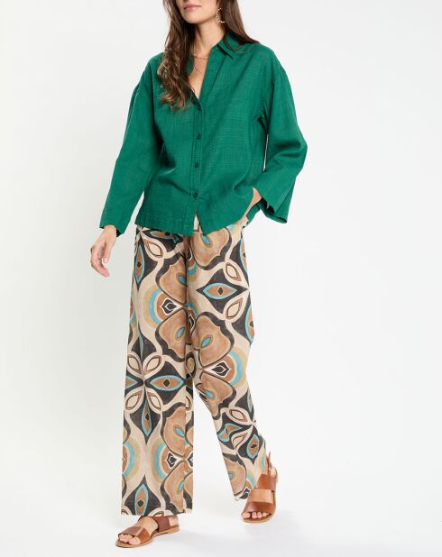 Ecru losse broek Ilma