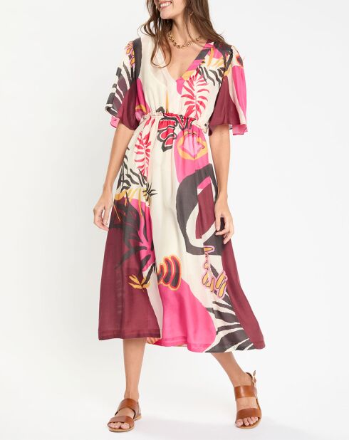 Maxi abito rosa Maggy