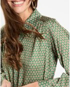 Robe ceintrée Luka verte
