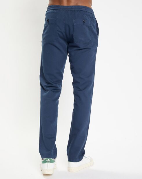 Pantalon en Coton & Lin Beach bleu