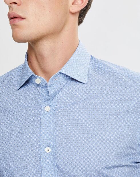 Chemise Slim Fit imprimée Color bleu ciel