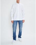 Chemise Slim Fit Patch Coude blanche