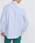 Chemise Chiy Moyen 3D  à carreaux bleue