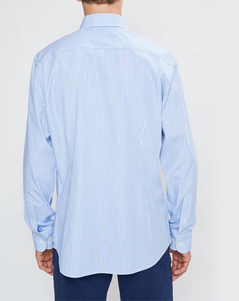 Chemise Slim Fit à rayures  bleue