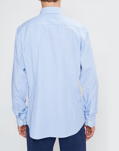 Chemise Slim Fit à rayures  bleue