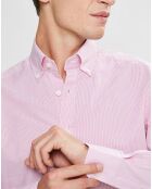 Chemise Slim Fit Milleraie Oxford blanc/rose