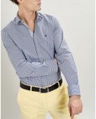 Chemise Slim Fit  carreaux bleue