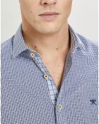 Chemise Slim Fit  carreaux bleue