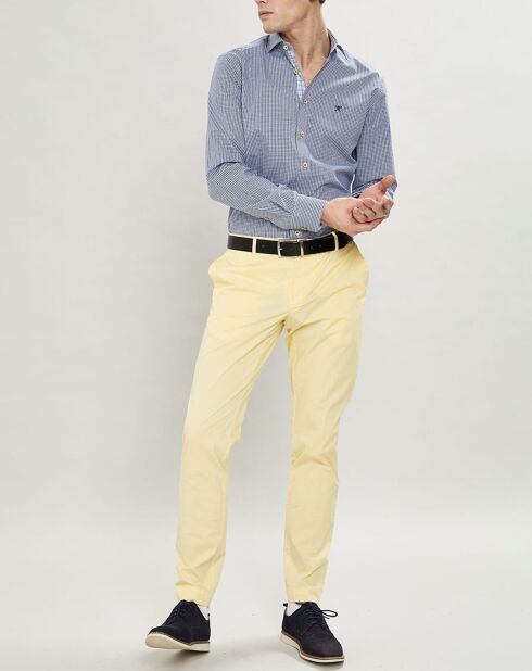 Chemise Slim Fit  carreaux bleue