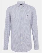 Chemise Slim Fit  carreaux bleue
