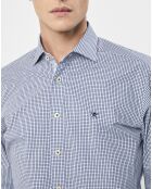 Chemise Slim Fit  carreaux bleue