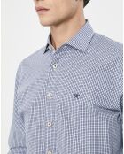 Chemise Slim Fit  carreaux bleue