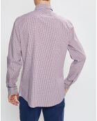 Chemise Slim Fit à carreaux rouge