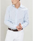 Chemise Slim Fit à rayures & points bleu clair