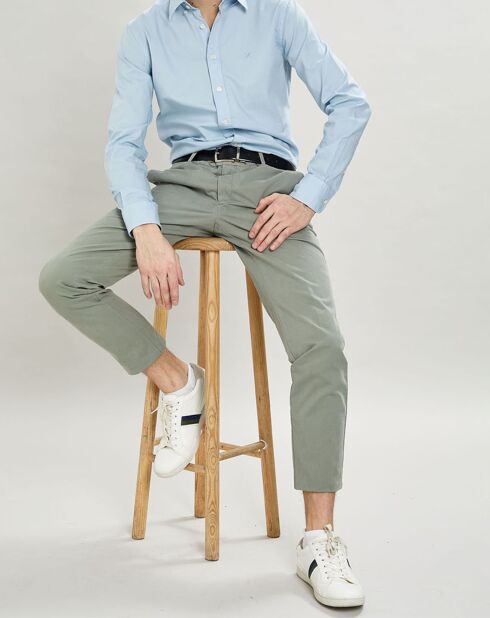 Chemise Slim Fit Oxford bleu clair