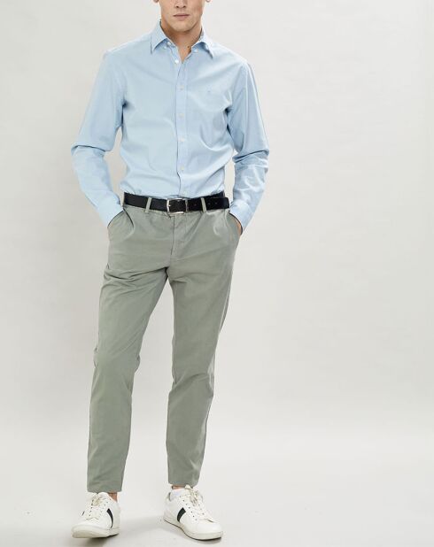 Chemise Slim Fit Oxford bleu clair