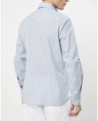 Chemise Slim Fit Vague imprimée bleue