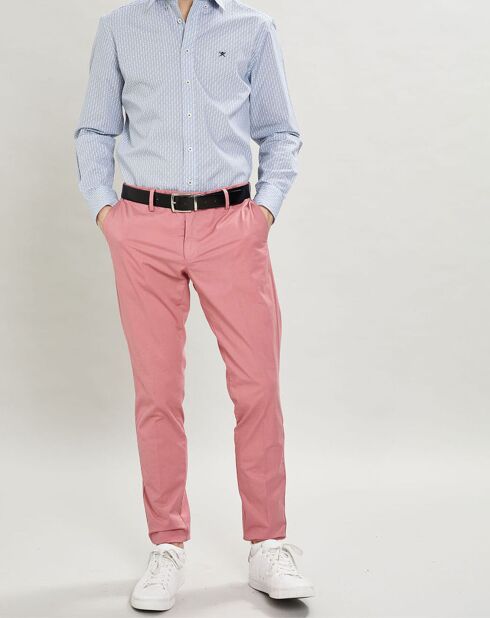 Chemise Slim Fit Vague imprimée bleue