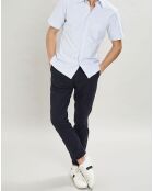 Chemise en coton épais Slim Fit Bat Oxford à rayures bleu ciel