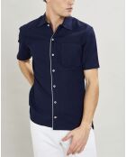 Chemise texturée Slim Fit rib gorg bleu marine