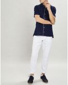 Chemise texturée Slim Fit rib gorg bleu marine