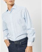 Chemise Slim Fit Imprimé en allover bleu clair