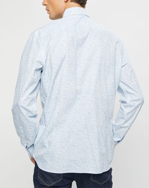 Chemise Slim Fit Imprimé en allover bleu clair