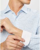 Chemise Slim Fit Imprimé en allover bleu clair