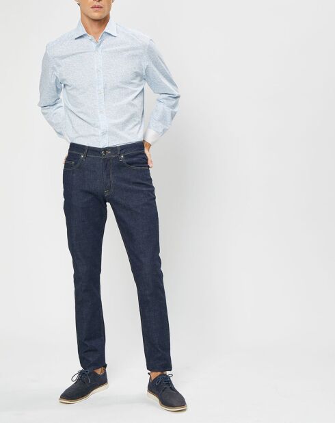 Chemise Slim Fit Imprimé en allover bleu clair