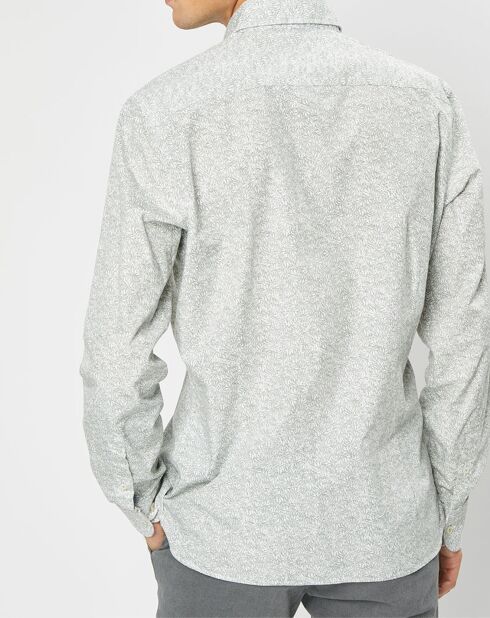 Chemise Slim Fit imprimée beige/kaki