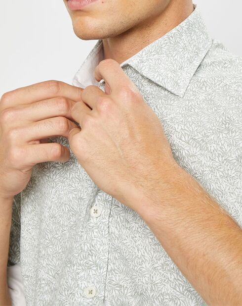 Chemise Slim Fit imprimée beige/kaki