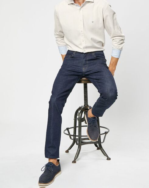 Chemise Slim Fit Trim Twil Sport beige