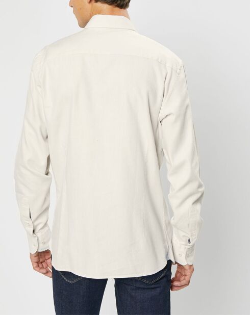 Chemise Slim Fit Trim Twil Sport beige