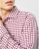 Chemise Slim Fit à imprimé vichy rouge/blanc