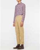 Chemise Slim Fit à imprimé vichy rouge/blanc